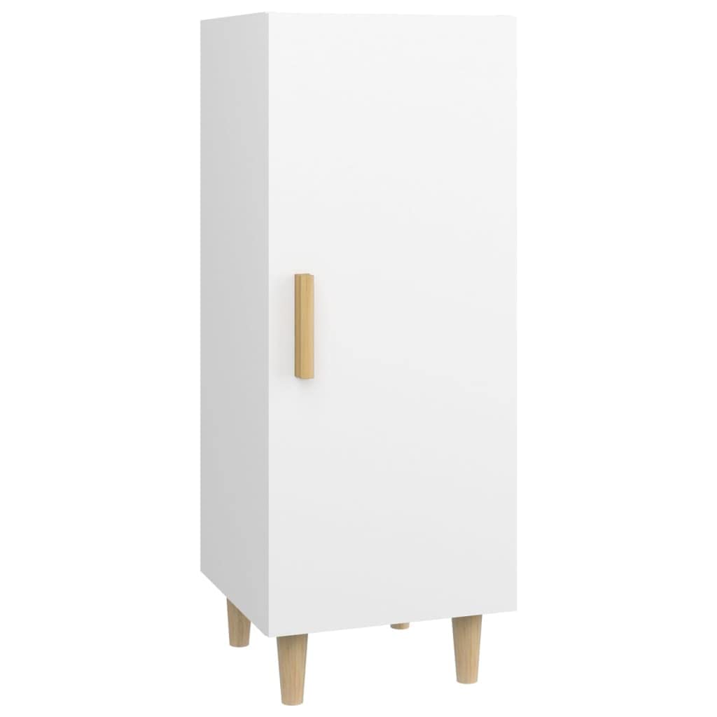 vidaXL Buffet Armoire Latérale Meuble de Rangement Organisateur de Maison Salon Salle de Séjour Intérieur Blanc 34,5x34x90 cm Bois d'Ingénierie