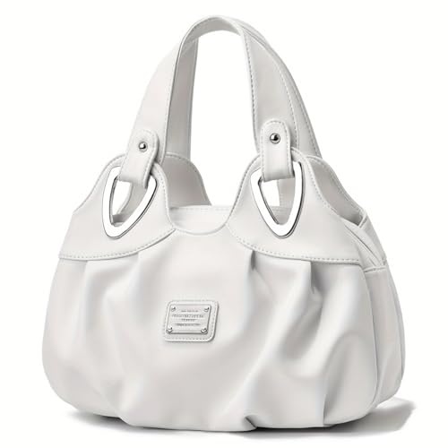 Image of Fashion Vegan Leather Handbag for Women Multi Pocket Large Tote Bags Satchel Printed Purses Soft Hobo Bag