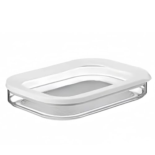 Recipiente de almacenamiento para frigorífico, recipiente apilable para guardar carne del almuerzo, jamón y queso para almacenar en frío en el frigorífico con tapa. (C, talla única)