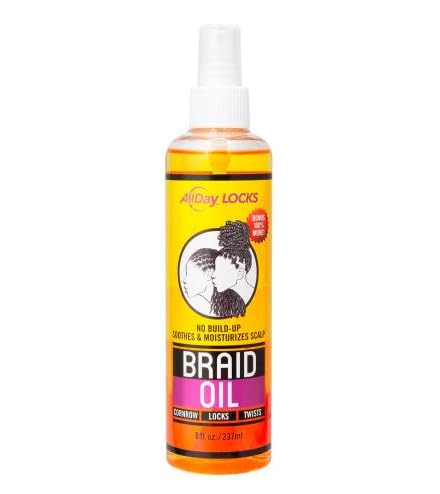ALLDAY BRAID OIL 8OZ, WITH A COMB