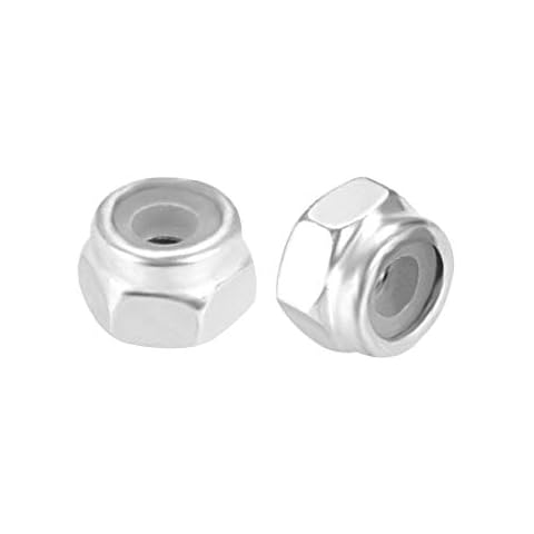 sourcing map M2 Nylon Insert Hex Lock Nuts Cover