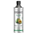 Eat Wholesome Organic Avocado Oil, 500ml - Cold Pressed, Unrefined, High Source of Omega 9, 100% Pure & Natural, Rich In Monounsaturated Fats, High Smoke Point, Vegan