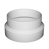 WheatThrive Adaptador reductor de tubo de ventilación ABS de 100-118 mm, color blanco