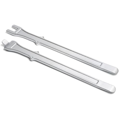 BINGCOBBER Tyre Levers (2 Pack) Heavy Duty Steel Tire Levers,Non-Slip Rim Guard Changing Tool Kit for Bike & Motorcycle