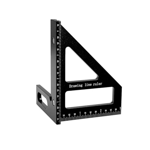 Regla triángulo de aluminio para carpintería miniatura 1