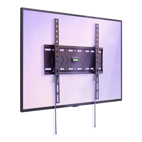Visaro WMT75 TV Wandhalterung, Neigbare Halterung für 43-75 Zoll, Flach & Universal LED/LCD/OLED Fernseher, +5° bis –10° Neigung, Max. VESA 400x400mm, bis zu 45kg