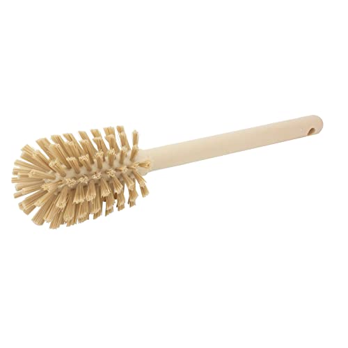 Image of SPARTA 12 Inch Bottle Brush with Polyester Bristles and Plastic Handle, Color Coded, Large Round Head Cleaner for Bottles Jars and Food Service Equipment, Tan