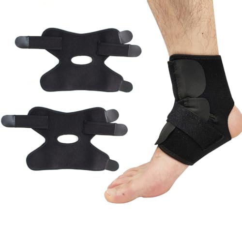 IKOPFLN 1 Par Tobillera para Hombre y Mujer - Tobillera de neopreno transpirable y ajustable para correr, baloncesto
