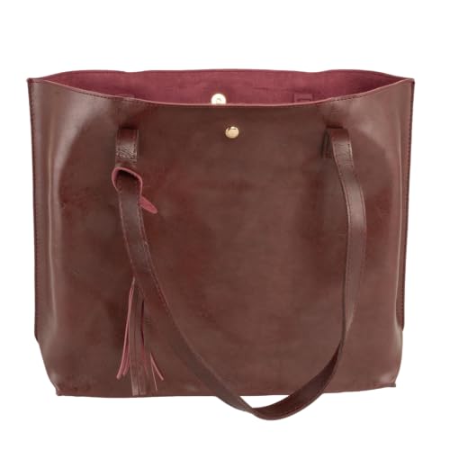Image of PU Leather Shoulder Bag Maroon large capacity