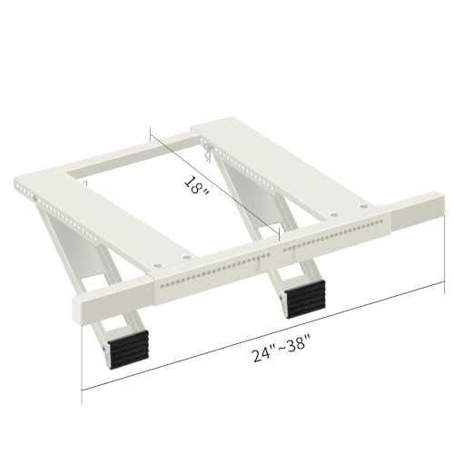 Image of Jeacent Window AC Bracket No Drill, Heavy-Duty Window Air Conditioner Support Bracket, Up to 200lbs, Fits Single or Double Hung Windows