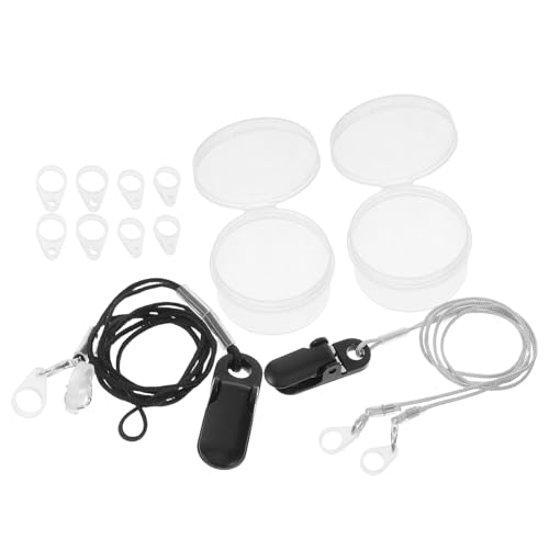 COLLBATH Set 2 Pezzi Cordino di Sicurezza per Apparecchi Acustici Clip Cavo Anti-Perdita Anallergico per Anziani e Adulti Protezione Affidabile per Amplificatori Acustici Durante
