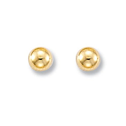 Boucles d'oreilles or jaune 5 mm puce d'oreille minimaliste
