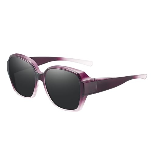 Wrap Around Eyewear - Uv Protection Square Glasses, Sunglasses Polarized Protection | Polarized Fit Over Glasses Sunglasses,