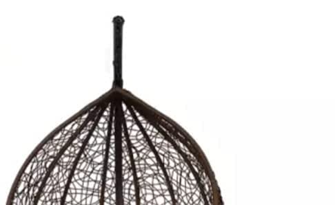 Image of Single Seater Swing Chair With Stand for Home & Cushion & Hook Outdoor Indoor | Balcony |Garden |Living Room |Garden | Patio | Home Improvement|(Swing Brown With Cushion Yellow)
