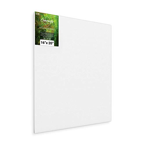 Image of Canvasify White Gesso Primed Canvas Board for Acrylic and Oil Colour Painting | Media for Artists and Students | 16 X 20 Inch Pack of 2