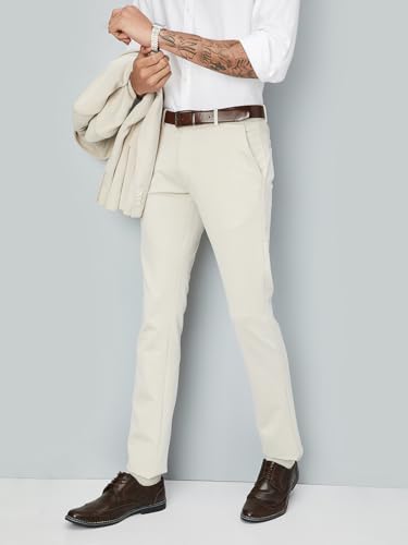 Image of Max Men Solid Ultra Slim Fit Formal Trousers