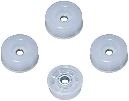 4 Clear Round Rubber Feet - .437 H X 1.062 D - Made in USA