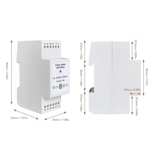Medidor de Energía WiFi de 3 Fases con Pinza y Relé para Monitoreo de Potencia en Hogar y Negocio miniatura 4