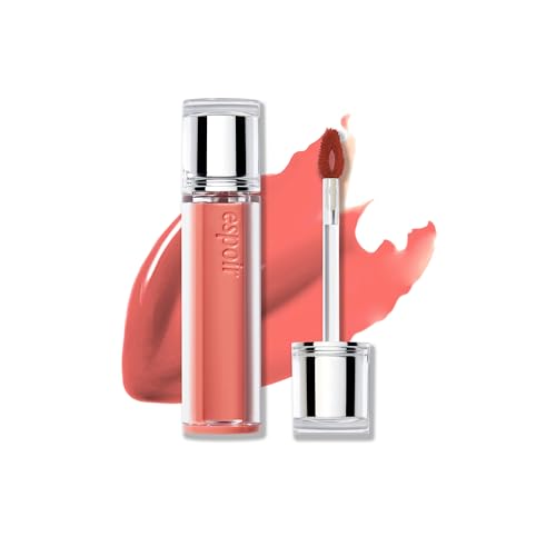 Espoir Couture Lip Tint Glaze #9 Pinky Lowkey | Volumizing Lip Stain with Juicy Texture, Long-Lasting &amp; Vibrant Colors, Moisturizing &amp; Hydrating, Glossy Formula, Vegan, Korean Makeup, 0.14 oz