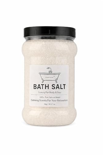 Epsom Bath Salt For Bath, Spa, Massages | Magnesium Sulphate For Muscle Relief, Relieves Aches & Pain, Gardening - 1Kg, Crystal Grade
