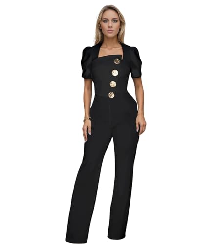 Image of Jigfar Women Sexy Elegant Bodycon Jumpsuit Going Out Romper Birthday Party Club Night Outfits