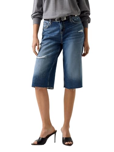 Shorts et bermuda Donna Guess W6GD91 haut de gamme aux finitions denim