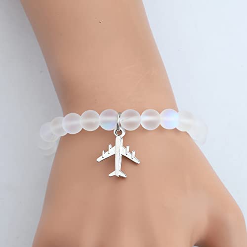UJIMS Airplane Bracelet Flight Attendant Graduation Gifts for Flight Student Pilot Jewelry Traveller Aviation Crew Gifts4