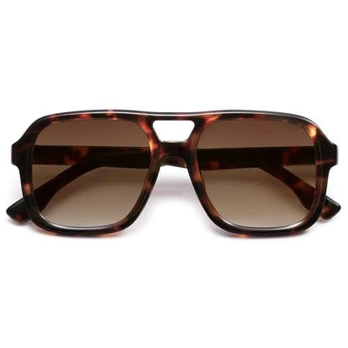 SOJOS Retro Aviator Sunglasses For Women Men Square Womens Square Sun Glasses SJ23554
