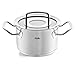 Fissler Original-Profi Collection/Stainless Steel Cooking Pot Set, 6 Pieces, Pots with Glass Lid (3 Saucepans, 1 Saucepan Lid, 1 Steaming Insert) - Induction