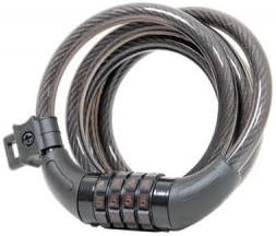 Massi 30902 Panther Bicycle Lock, Black/White, 10X1500MM