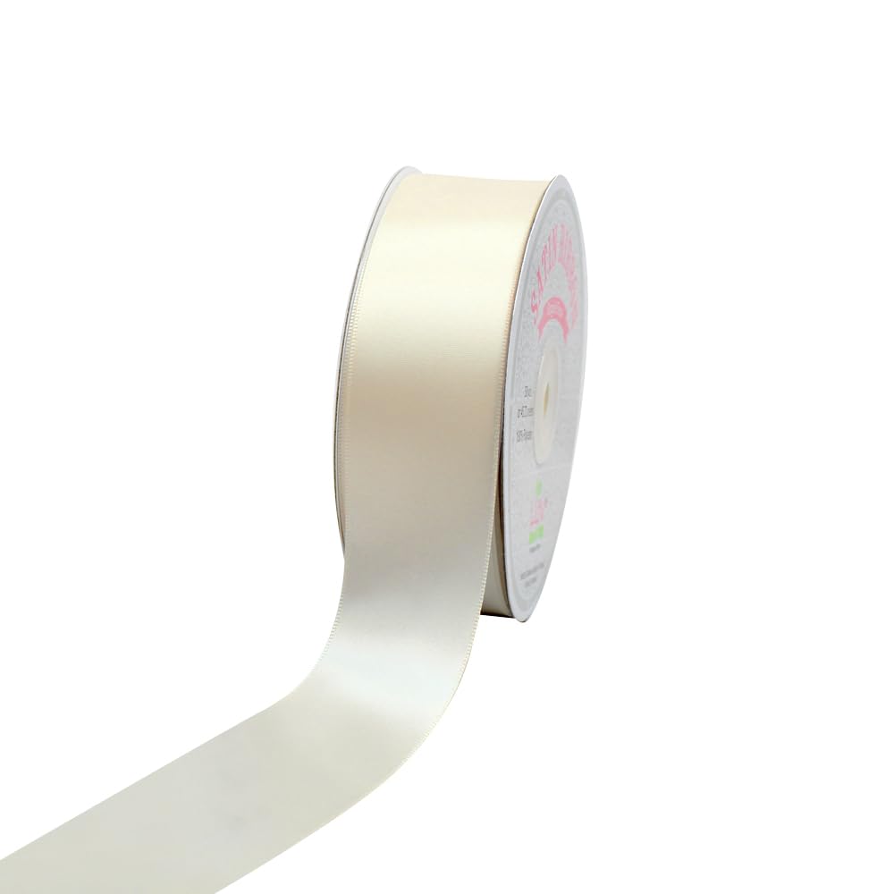 Creative Ideas Solid Satin Ribbon, 1-1/2"/50 yd, Ivory