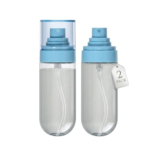 Refillable Fine Mist Spray Bottle Pack of 2 (100ml Each) | Portable Empty Cosmetic Perfume Atomiser | Leakproof Travel Spray Bottles for Face Mist, Toner, Skincare, Hair Spray & Makeup-image-26
