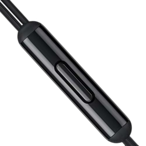 Image of Original Type C Earphones Compatible with Realme Buds Classic, Half in-Ear Wired Headset with Lightweight and Durable Cable (Black) D0004