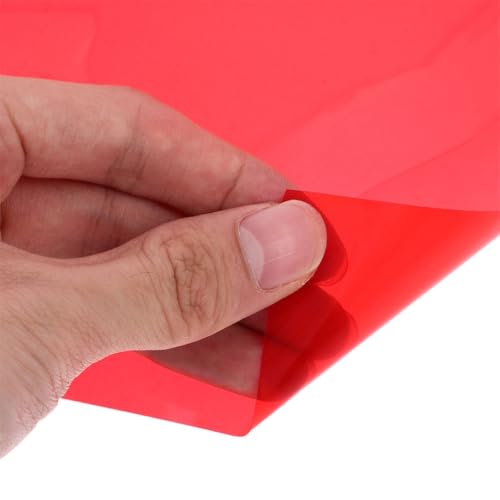 Vinilo para faros SHINEOFI rojo resistente a salpicaduras con capas de PVC protector 3