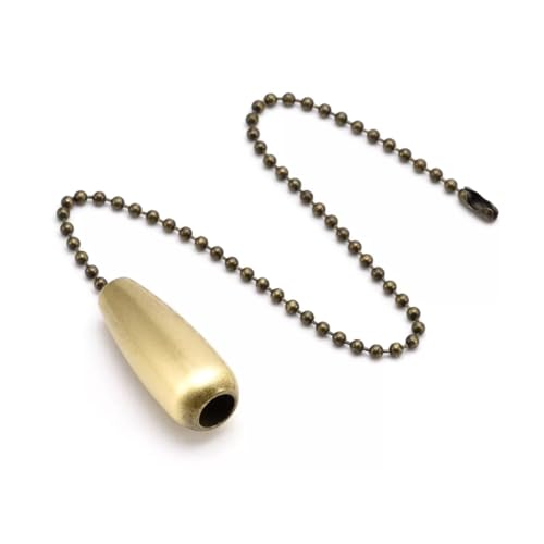 Image of IFNOW Ceiling Fan Pull Chain Metal Fan Pull Chain Extension, Ceiling Fan Chain Connector, Diameter 3.2mm 13 Feet Long with 16 PCS Connectors (6.5 Feet Bronze*2)