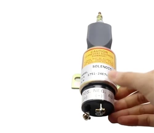 Diesel Engine 1751 Stop Solenoid Valve Electronic Flameout Fuel Cut Off Shutdown Switch Generator Accessories Parts DC12V 24V(12V 2 PINS)