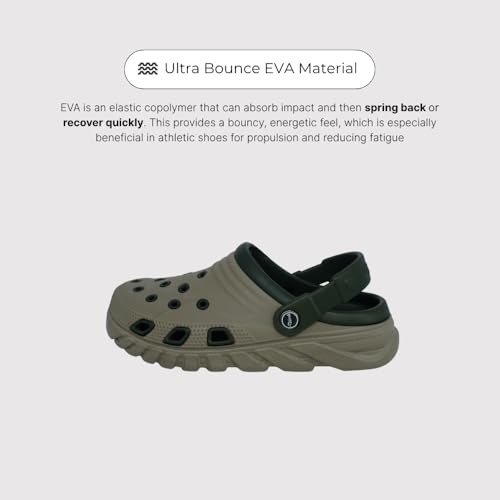 Image of Classic Men's and Women's Clogs, Black and Grey, Ultra-Light, Breathable, Anti-Skid, Quick-Dry Slip-On Water Sandals for Summer, Travel, and Casual Wear