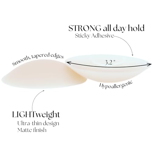 POPPY Nipple Covers | Pasties | Nipple Coverage for Women | Sticky bra | Adhesive bra | Strapless bra | Reusable | 1 pair2