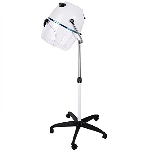 AW Professional Stand Up Hood Floor Hair Dryer Adjustable Height w/ Rolling Base Wheels Hair Beauty Salon