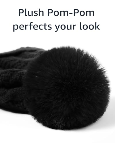Image of Nollia Womens Cable Knit Winter Beanie for Cold Weather