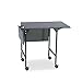 Safco 1876BL Mobile Machine Stand w/Drop Leaves Two-Shelf 36w x 18d x 26-3/4h Black
