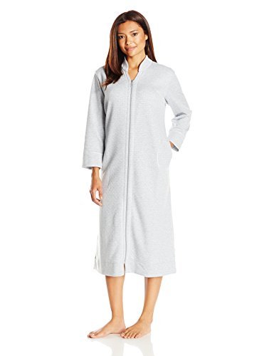Carole Hochman Women's Size Quilted Zip Robe, Grey Heather, Petite/Small :  Amazon.in: Home u0026 Kitchen