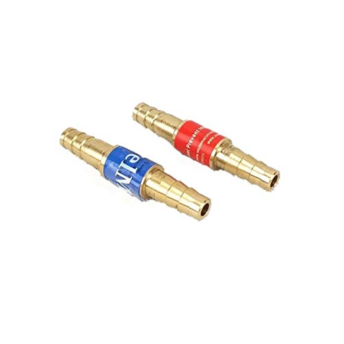 DINGGUANGHE Oxygen Acetylene Check Valve Flashback Arrestor Flame Buster for Pressure Reducer Regulator Gas Cutting Torch for Pipe (Size : OD 10mm)
