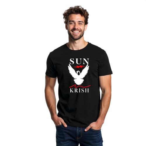 Image of ALOVA Men's Printed Polyester T-Shirt - Round Neck, Half Sleeves, Relaxed Fit, Ideal for Men's Gym, Running, Fitness, and Outdoor Sportswear