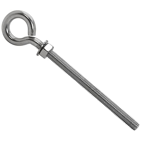 Eye Bolts with Metric Thread Eye Bolt Ring M6 M8 M10 M12 Unwelded Eye Nut Threaded Eye, Size:M10 x 130mm - 1 STK Cover