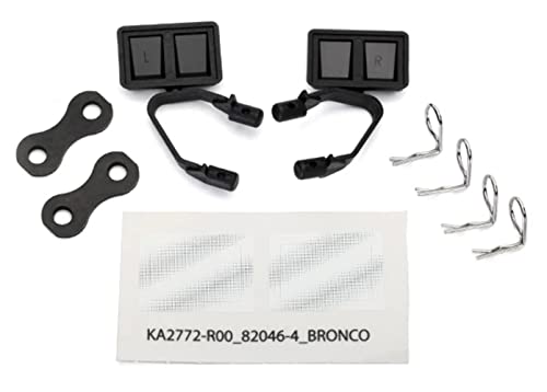 Traxxas TRA8073 Mirrors, side, black (left & right)/ retainers (2)/ body clips (4)