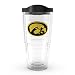 Tervis 1042008 Iowa University Emblem Individual Tumbler with Black lid, 24 oz, Clear