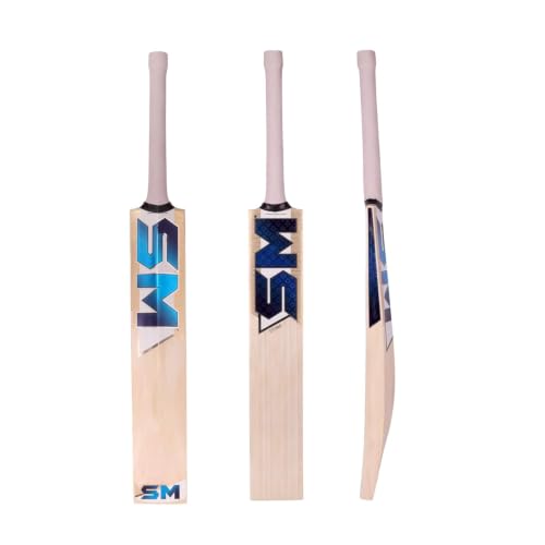 Image of SM Core Kashmir Willow Cricket Bat | Wooden Cricket Bat | Massive Profile | Super Thick Edges | Rebound Technology | Superlight Pickup | Cricket Bat for Boys Age 12-14 Years | Size 6