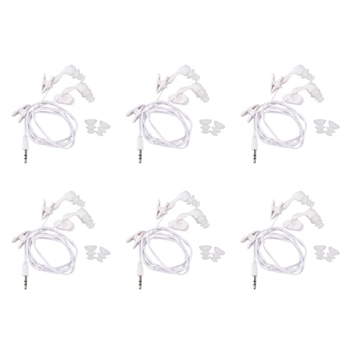 Janasiba 6 auriculares in-ear resistentes al agua para Mp3 Mp4 Underwater White