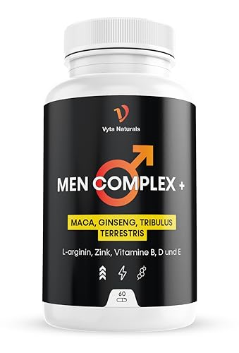 Testosterona Hombre - Con Maca, Tribulus Terrestris, Ginseng, L arginina, Zinc, Vitaminas B, D y E